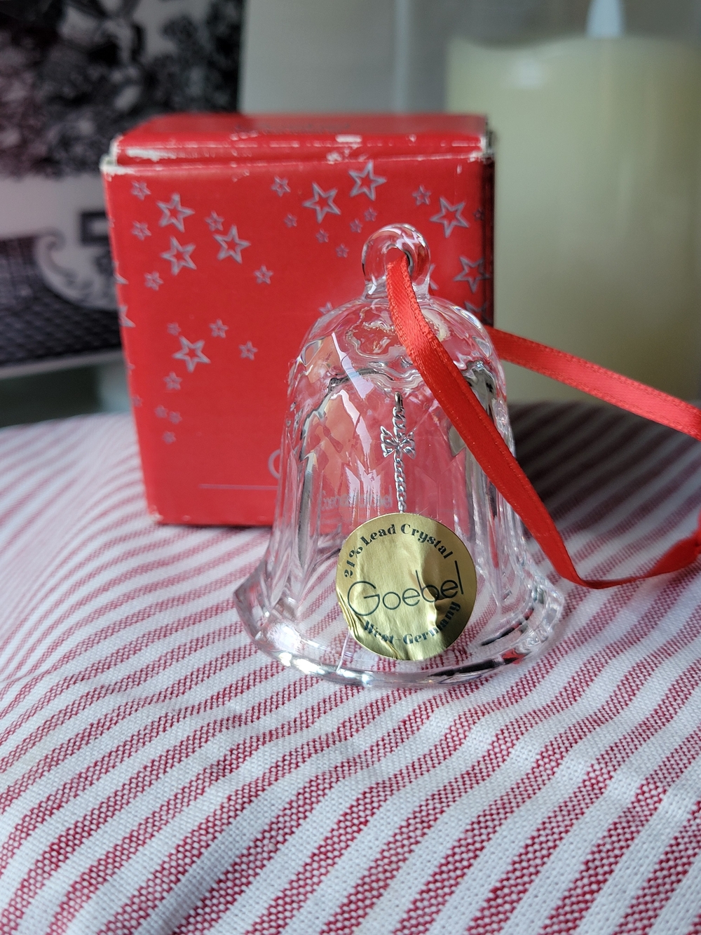 Goebel Vintage Crystal Bell Ornament